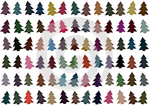 Christmas trees pattern, background