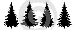 Christmas Trees Pictogram Set