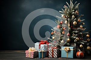 Christmas tress with gifts