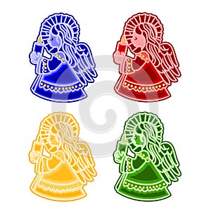 Christmas trimmings angel faience vector photo