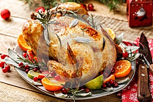 Christmas turkey for festive dinner