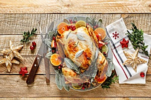 Christmas turkey for festive dinner