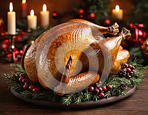 Christmas turkey. Generative AI
