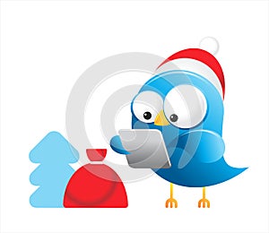 Christmas twitter Blue bird