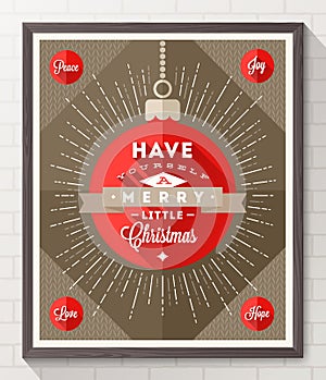 Christmas type design poster