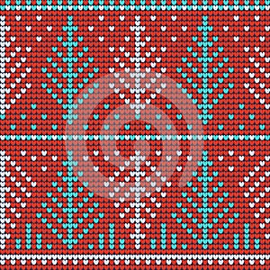 Christmas ugly sweater red seamless pattern