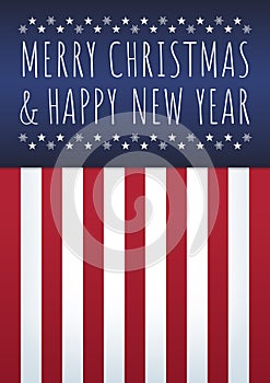 Christmas USA flag A4