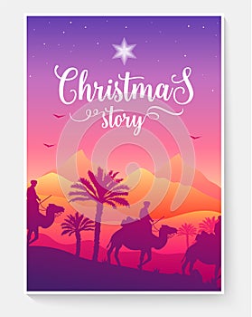 Christmas vector brochure cards set. magi travel template of flyear, magazines, poster, book cover, banners. Landscape