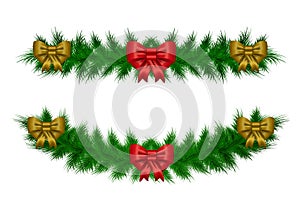 Christmas vector garland background