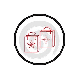 Christmas vector icons illustrations design template - Vector