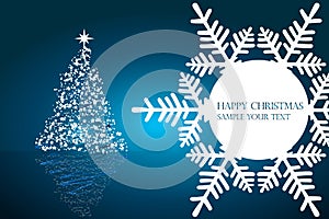 Christmas vector illustration with text