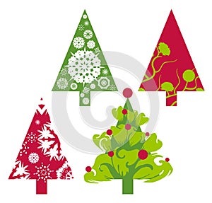 Christmas vector trees