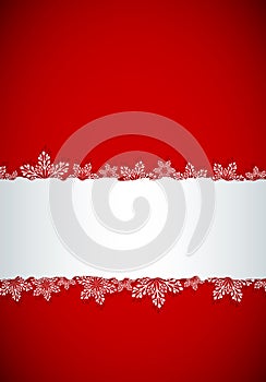 Christmas vertical banner with snowflake stripe