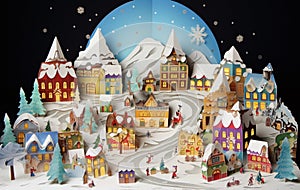 Christmas Village Scene