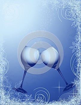 Christmas vine glass