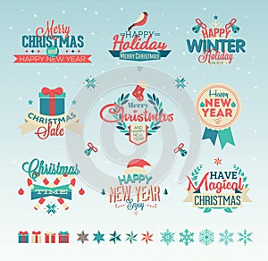 Christmas vintage typography design