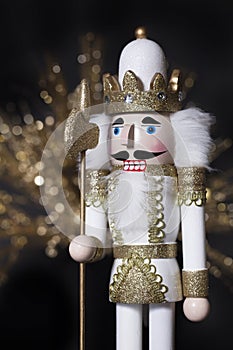 Christmas White Gold Nutcracker