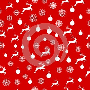 Christmas white snowflake on abstract red bakcground vector illustration eps10. Wrapping paper. photo