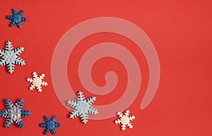Christmas winter background with showflakes