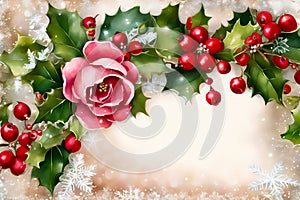 Christmas winter decoration composition