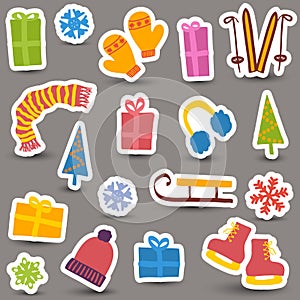 Christmas and winter icons