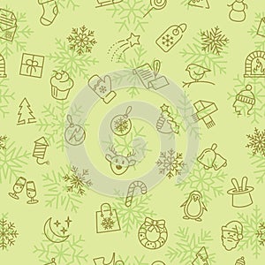 Christmas winter pattern