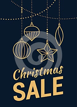 Christmas and winter sale poster