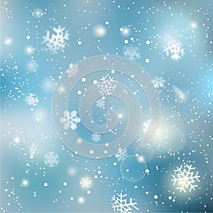 Christmas winter snowflake background