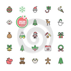 Christmas and Winter vector illustration set