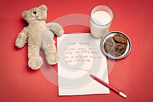 Christmas wish letter from lonely child