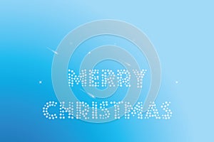Christmas wishes made by snowflakes on blue background with shooting stars