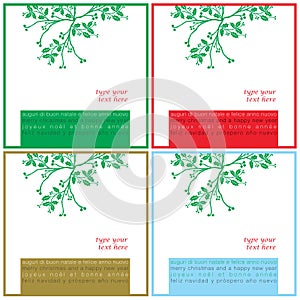 Christmas wishes square cards