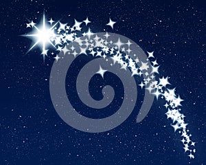 Christmas wishing shooting star