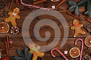 Christmas wooden background