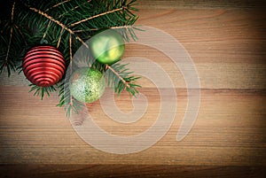 Christmas Wooden Background.