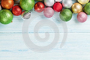 Christmas wooden background