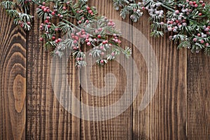 Christmas wooden background