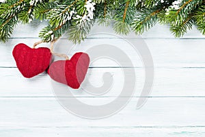 Christmas wooden background