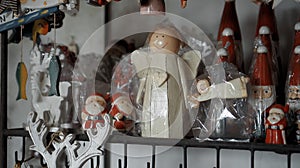 Christmas wooden colourise toys of angel standing