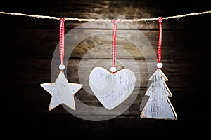 Christmas wooden decorations