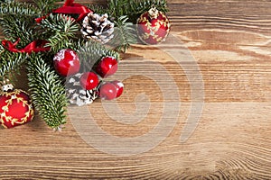 Christmas wooden plank