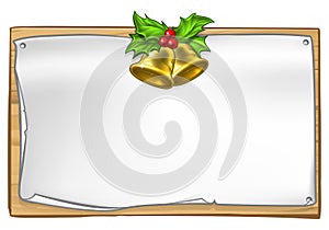 Christmas Wooden Scroll Sign