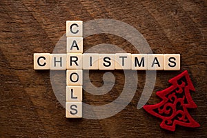 A Christmas word with scrabble letters
