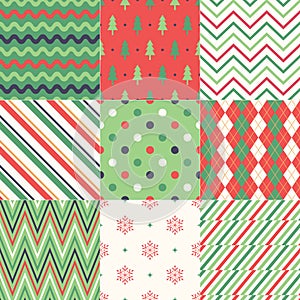 Christmas wrapping paper geometric background