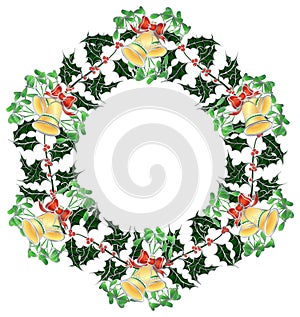 Christmas wreath with bells