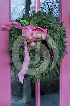 Christmas wreath with bow