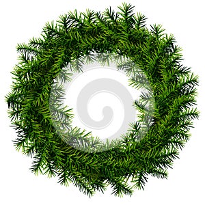 Christmas wreath without decoration