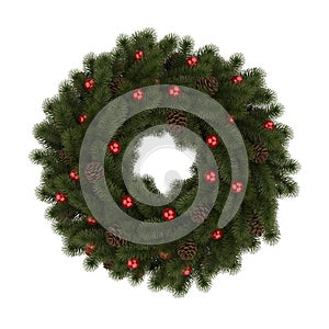 Christmas Wreath Decoration Isolated