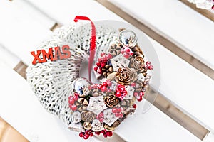 Christmas wreath decoration, Xmas sign