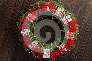 Christmas wreath , diy, front porch, fireplace, window, elegant, outdoor, green, silver, banister